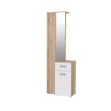 Kompaktgarderobe >Lokri< in Sonoma-Eiche - 64,2x196x34,1cm (BxHxT)