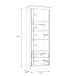 Vitrine >Kalamaria< in Waterford Eiche - 74,9x205,1x47cm (BxHxT)