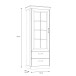 Vitrine >Kalamaria< in Waterford Eiche - 74,9x205,1x47cm (BxHxT)
