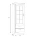 Vitrine >Kalamaria< in Schneeeiche - 74,9x205,1x47cm (BxHxT)