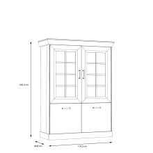 Wohnwand >Kalamaria< in Waterford Eiche - 357,5x205,1x47cm (BxHxT)