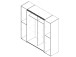 Kleiderschrank >Kaleb< in Old Wood Vintage - 200.1x190.5x61.6cm (BxHxT)