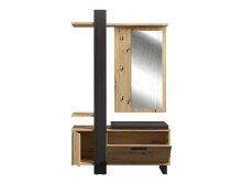 Kompaktgarderobe >Marousi< in Artisan Eiche - 119,8x198,2x43cm (BxHxT)