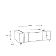 Couchtisch >Fourni< in Old Wood Vintage - 110x31,5x60cm (BxHxT)