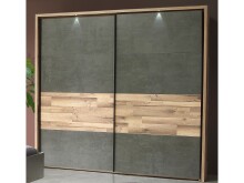 Schwebetürenschrank >Rhodos< in Stabeiche -...