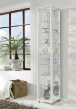 Glasvitrine >OPTIMA< in Weiß - 31,5x172x32cm...