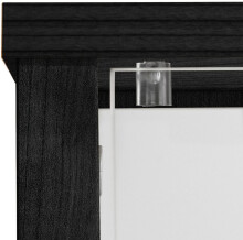 Glasvitrine >OPTIMA< in Schwarz Struktur - 56x85x25,2cm (BxHxT)