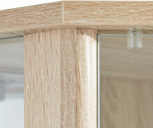Eckvitrine >TRIO< in Sonoma Eiche Dekor - 71x172x50cm (BxHxT)