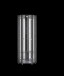 Eckvitrine >TRIO< in Schwarz Struktur - 71x172x50cm (BxHxT)