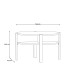 Couchtisch >Topiros< in Weiß - 74,4x45,5x74,4cm (BxHxT)