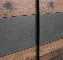 Schwebetürenschrank >Vyronas< in Old Wood Vintage - 170,3x190,5x62cm (BxHxT)
