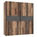 Schwebetürenschrank >Vyronas< in Old Wood Vintage - 170,3x190,5x62cm (BxHxT)