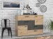 Kommode >Salford< in Artisan Eiche - 124,9x95,9x41,3cm (BxHxT)