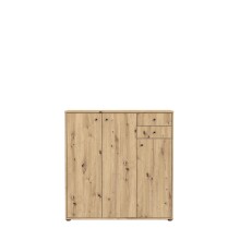 Kommode >Tembi< in Artisan Eiche - 108,8x111,1x34,8cm (BxHxT)