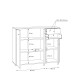Kommode >Tembi< in Old Wood Vintage - 108,8x111,1x34,8cm (BxHxT)