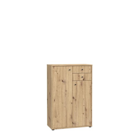 Kommode >Tembi< in Artisan Eiche - 73,7x111,1x34,8cm (BxHxT)