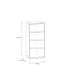 Kommode >Tembi< in Old Wood Vintage - 38,6x85,5x34,8cm (BxHxT)