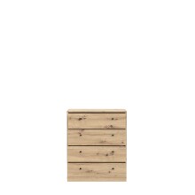 Kommode >Tembi< in Artisan Eiche - 73,7x85,5x34,8cm (BxHxT)