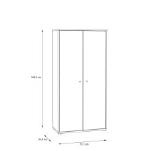 Aktenschrank >Tembi< in Old Wood Vintage - 73,7x149,5x34,8cm (BxHxT)