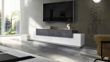 TV-Board >Catania< in Weiß-Hochglanz -...