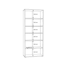 Regal >Tembi< in Old Wood Vintage - 73,7x197,5x34,8cm (BxHxT)
