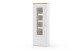 Vitrine >Chalki< in Weiß - 70x198x38cm (BxHxT)