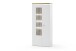 Vitrine >Chalki< in Weiß - 88x198x38cm (BxHxT)