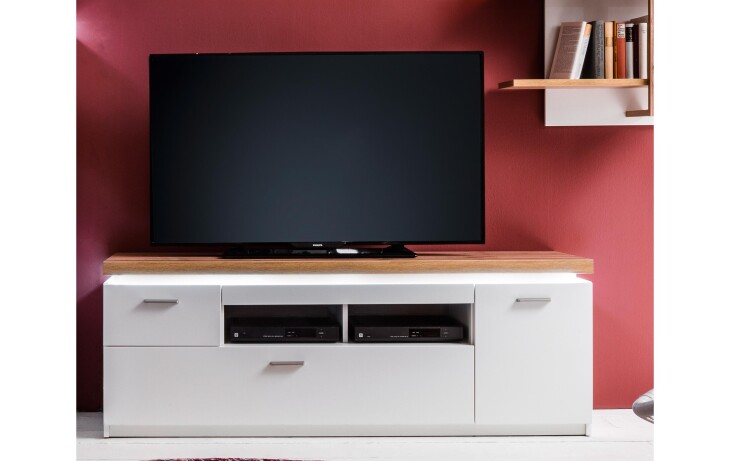 TV-Board >Chalki< in Weiß - 156x57x44cm (BxHxT)