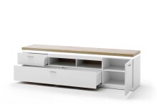 TV-Board >Chalki< in Weiß - 196x57x44cm (BxHxT)