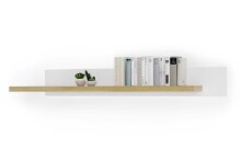 Wandboard >Chalki< in Weiß - 175x22x26cm (BxHxT)