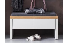 Sitzbank >Chalki< in Weiß - 91x45x38cm (BxHxT)