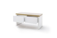 Sitzbank >Chalki< in Weiß - 91x45x38cm (BxHxT)