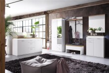 Sitzbank >Chalki< in Weiß - 91x45x38cm (BxHxT)