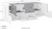 Sideboard >Catania< in Weiß-Hochglanz / Ahorn - 220x86x45cm (BxHxT)