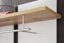 Garderobenpaneel >Chalki< in Weiß - 88x118x28cm (BxHxT)