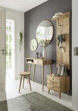 Garderobenpaneel >Anacortes< in Eiche aus Massivholz - 42x135x20cm (BxHxT)