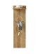 Garderobenpaneel >Anacortes< in Eiche aus Massivholz - 42x135x20cm (BxHxT)