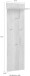 Garderobenpaneel >Anacortes< in Eiche aus Massivholz - 42x135x20cm (BxHxT)