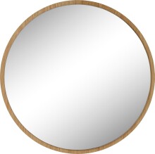 Wandspiegel >Anacortes< in Eiche aus Massivholz,Spiegelglas - 75x75cm (BxT)