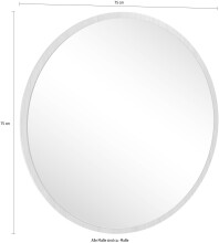 Wandspiegel >Anacortes< in Eiche aus Massivholz,Spiegelglas - 75x75cm (BxT)