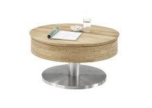 Couchtisch >Souli< in Asteiche aus MDF,Metall -...
