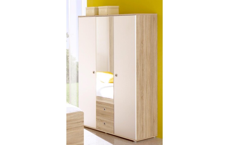 Kleiderschrank >Floris< in Sonoma-Eiche - 115x191x53cm (BxHxT)