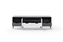 TV-Board >Nemea< in Grau matt - 180x60x40cm (BxHxT)