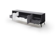 TV-Board >Nemea< in Grau matt - 180x60x40cm (BxHxT)