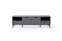 TV-Board >Nemea< in Grau matt - 180x60x40cm (BxHxT)