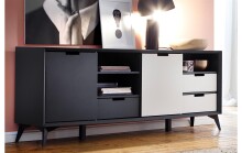 Sideboard >Nemea< in Grau matt - 180x73x40cm (BxHxT)