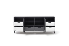 Sideboard >Nemea< in Grau matt - 180x73x40cm (BxHxT)