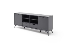 Sideboard >Nemea< in Grau matt - 180x73x40cm (BxHxT)