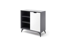 Highboard >Nemea< in Grau matt - 93x92x40cm (BxHxT)