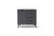 Highboard >Nemea< in Grau matt - 93x92x40cm (BxHxT)